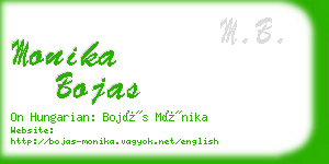 monika bojas business card